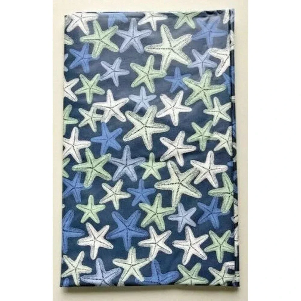 Starfish Tablecloth Flannel Backed Vinyl 52x70